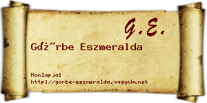 Görbe Eszmeralda névjegykártya